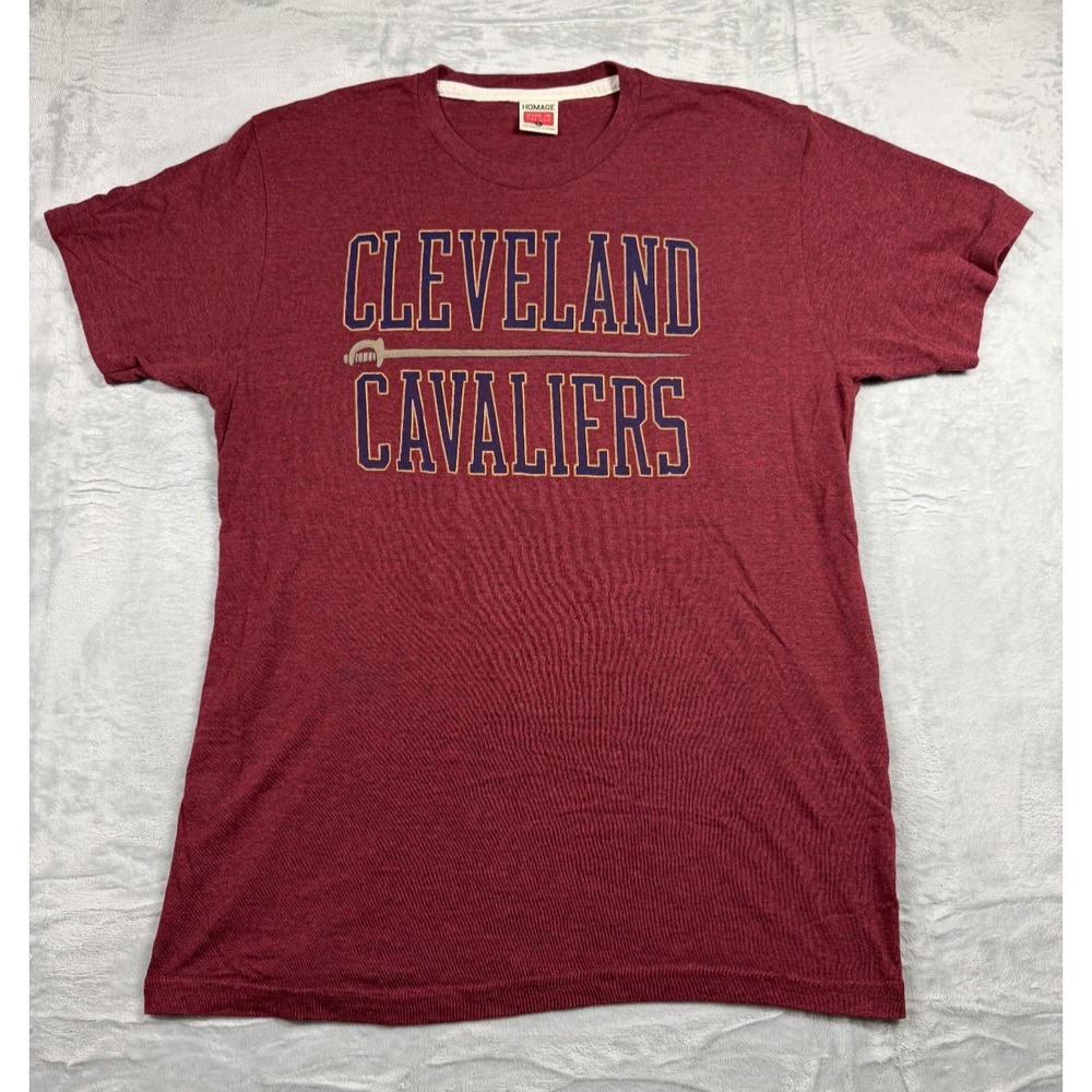 Vintage HOMAGE Cleveland Cavaliers T Shirt Mens L Made USA Single Stitch Cavs